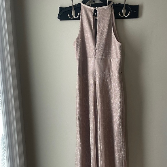 Oleg Cassini Shimmering Blush Sleeveless Dress - Picture 4 of 5